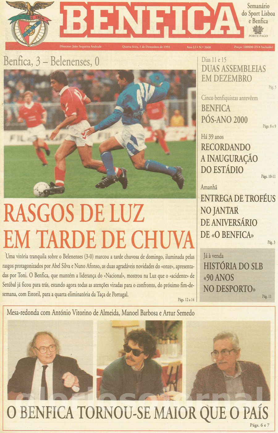 jornal o benfica 2668 1993-12-01
